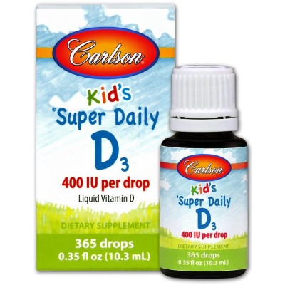 Carlson Labs - Kid's Super Daily D3, 400 IU - 10 ml.