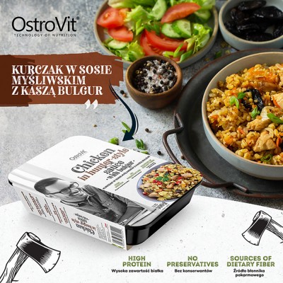 OstroVit - Chicken dish in hunter-style sauce with bulgur - 300
