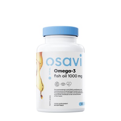 Osavi - Omega-3 Fish Oil - 1000 mg - Lemon flavour - 60 Softgels