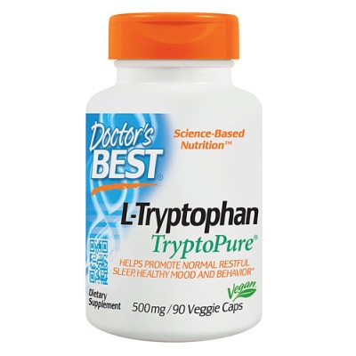 Doctor's Best - L-Tryptophan with TryptoPure, 500mg - 90 vcaps