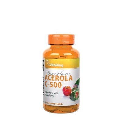 Vitaking - Vitamin C-500 Acerola Raspberry, Strawberry Pouch -