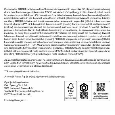 GAL - TITOK Multivitamin and Fish Collagen Peptides + MSM -