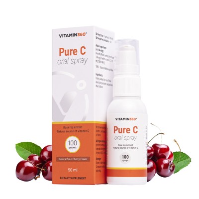 Vitamin360 - Pure C Oral Spray, Sour Cherry - 50 ml