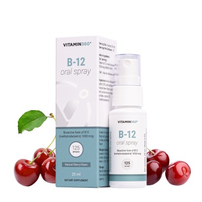 Vitamin360 - B-12 Oral Spray, Sweet Cherry - 25 ml