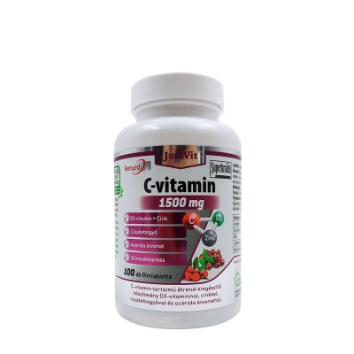 JutaVit - Vitamin C 1500 mg + Acerola + D3 + Zinc - 100 Tablets