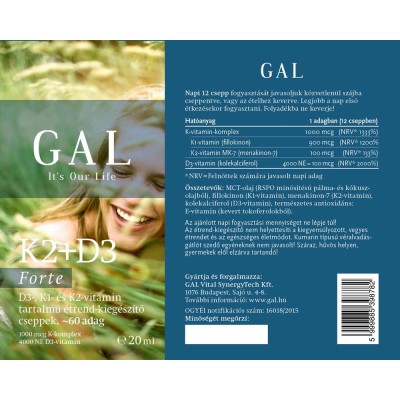 GAL - K2+D3 Forte - 20 ml