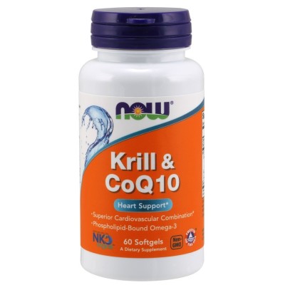 NOW Foods - Krill & CoQ10 - 60 softgels