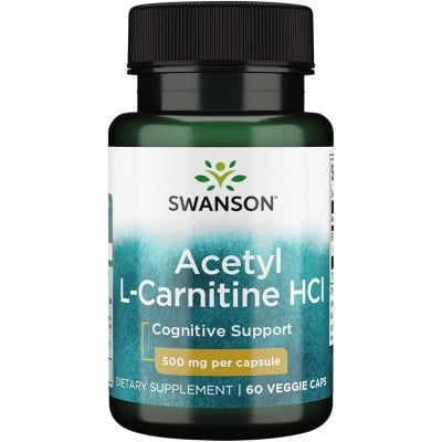 Swanson - Acetyl L-Carnitine HCl, 500mg - 60 vcaps