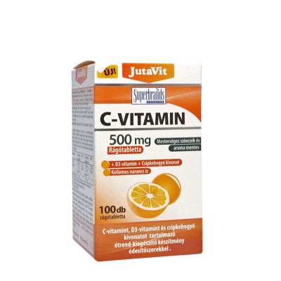 JutaVit - Vitamin C 500 mg + D3 + Rosehips chewable tablet -