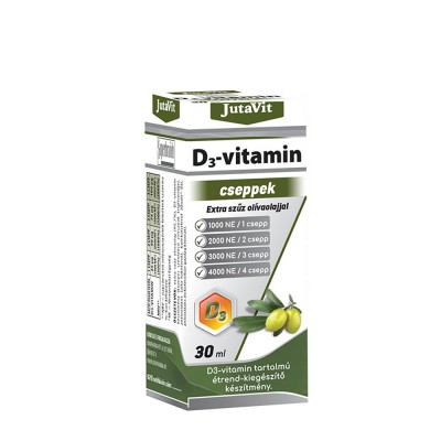 JutaVit - Vitamin D3 drops with Extra Virgin Olive Oil - 30 ml