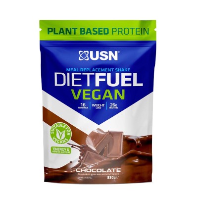 USN - Diet Fuel Vegan Meal Replacement Shakes, Chocolate - 880 g