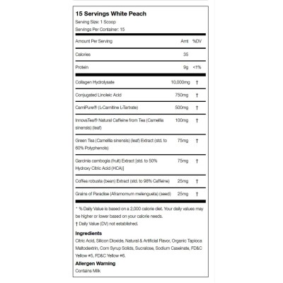 USN - Weight Loss Collagen, White Peach - 210 g