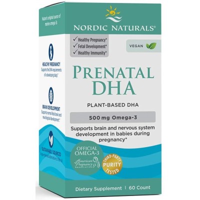 Nordic Naturals - Prenatal DHA Vegan, 500mg - 60 softgels