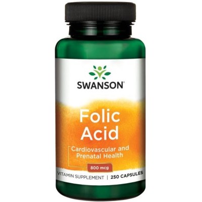 Swanson - Folic Acid, 800mcg - 250 caps