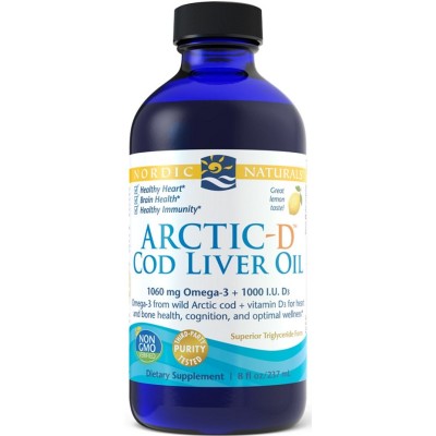 Nordic Naturals - Arctic-D Cod Liver Oil, Lemon - 237 ml.