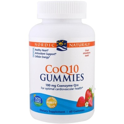 Nordic Naturals - CoQ10 Gummies, 100mg Strawberry - 60 gummies