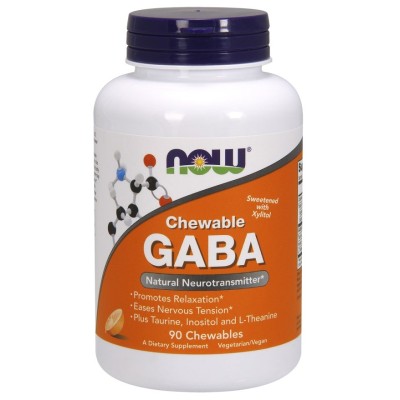 NOW Foods - GABA Chewable with Taurine, Inositol and L-Theanine