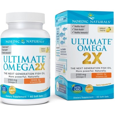 Nordic Naturals - Ultimate Omega 2X with Vitamin D3, 2150mg