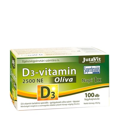 JutaVit - Vitamin D3 2500 IU Oliva softgel