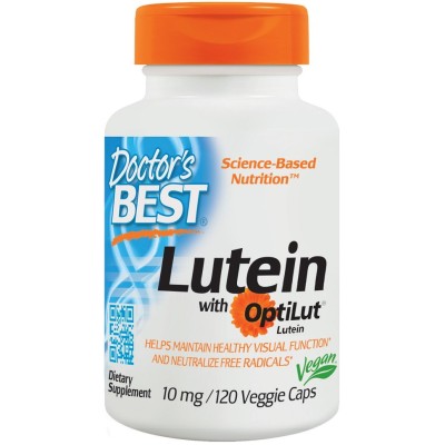 Doctor's Best - Lutein with OptiLut, 10mg - 120 vcaps