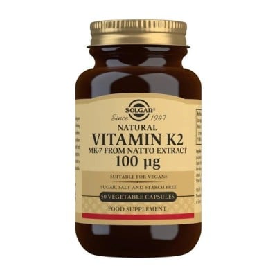 Solgar - Natural Vitamin K2, 100mcg - 50 vcaps