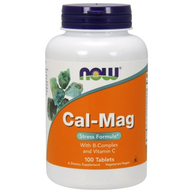 NOW Foods - Cal-Mag with B-Complex and Vitamin C - 100 tablets