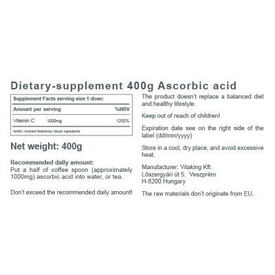 Vitaking - Ascorbic Acid Powder (Vitamin C)