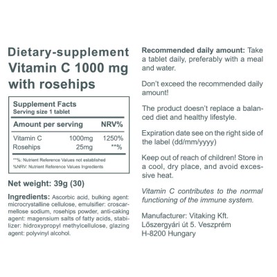 Vitaking - Vitamin C 1000 mg with Rosehip