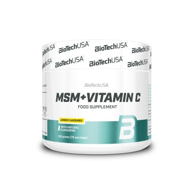 BioTech USA - MSM + Vitamin C, Lemon - 150 grams