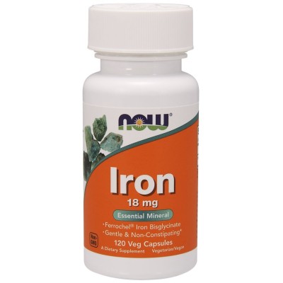 NOW Foods - Iron, 18mg - 120 vcaps