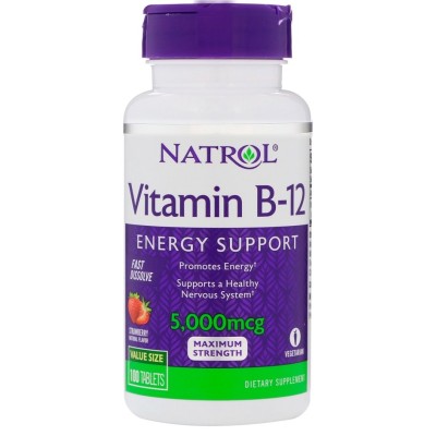 Natrol - Vitamin B-12 Fast Dissolve, 5000mcg - 100 tablets