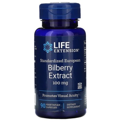 Life Extension - Bilberry Extract Standardized European, 100mg