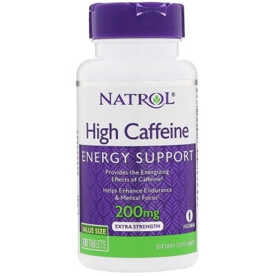 Natrol - High Caffeine, 200mg - 100 tablets