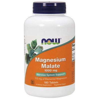 NOW Foods - Magnesium Malate, 1000mg - 180 tablets