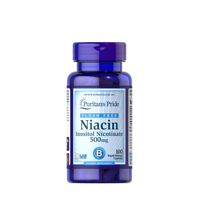 Puritan's Pride - Flush Free Niacin 500 mg - 100 Capsules