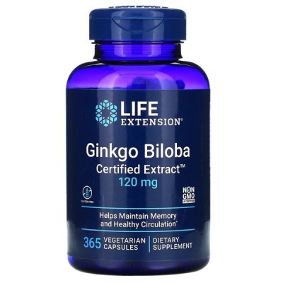 Life Extension - Ginkgo Biloba, Certified Extract, 120mg - 365