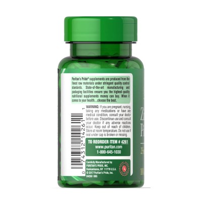Puritan's Pride - Zinc Picolinate 25 mg - 100 Caplets