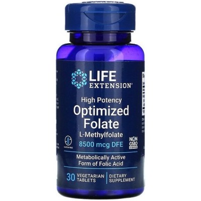 Life Extension - High Potency Optimized Folate - 30 vegetarian
