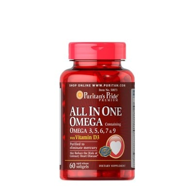 Puritan's Pride - All In One Omega 3, 5, 6, 7 & 9 with Vitamin