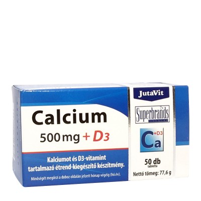 JutaVit - Calcium 500 mg + D3 tablet - 50 Tablets