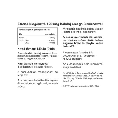 Vitaking - Omega-3 1200 mg - 90 Softgels