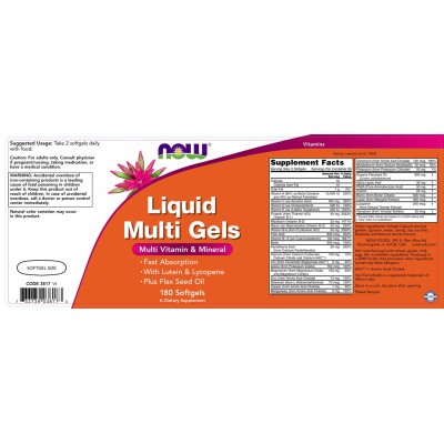 Now Foods - Liquid Multi Gels - 180 Softgels