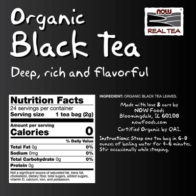Now Foods - Black Tea, Organic - 24 Tea Bags