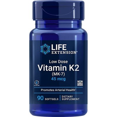Life Extension - Low Dose Vitamin K2 (MK-7), 45mcg - 90 softgels