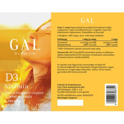 GAL - Vitamin D3 drops - 30 ml