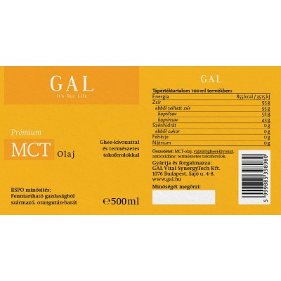 GAL - Premium MCT Oil - 500 ml