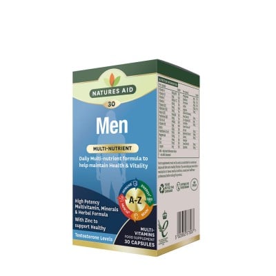 Natures Aid - Men's Multi-Vitamins & Minerals - 30 Capsules