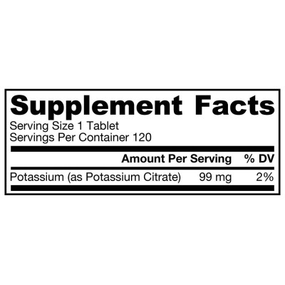 Jarrow Formulas - Potassium Citrate 99 mg - 120 Tablets
