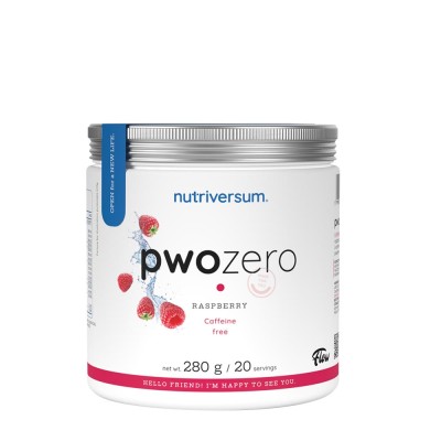 Nutriversum - PWO Zero Caffeine, Raspberry - 280 g