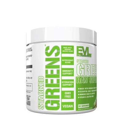 Evlution Nutrition - Stacked Greens, Orchard Apple - 30 Servings